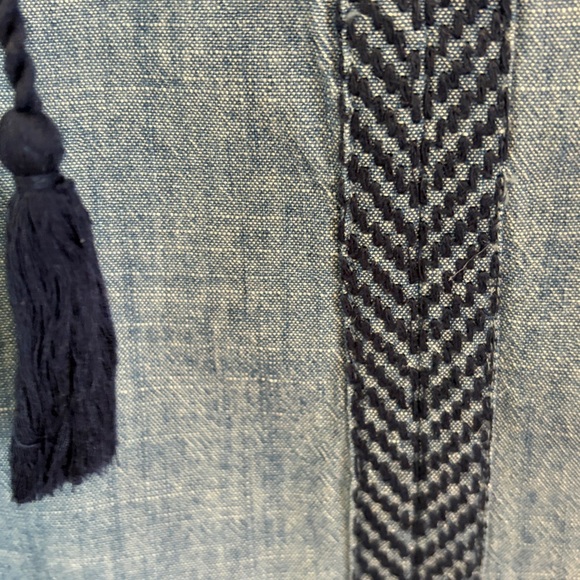 JCrew long sleeve bib-stitched blouse - Picture 4 of 11